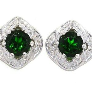 Beautiful Emerald Stud Earrings